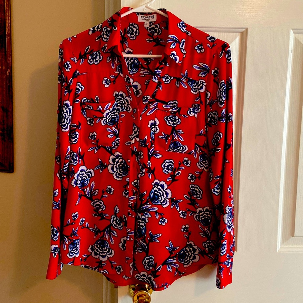 Express portofino slim fit blouse  button down